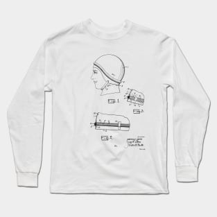 Swimming Apparatus Vintage Patent Hand Drawing Long Sleeve T-Shirt